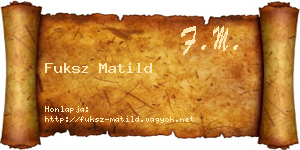 Fuksz Matild névjegykártya