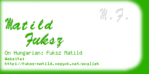 matild fuksz business card